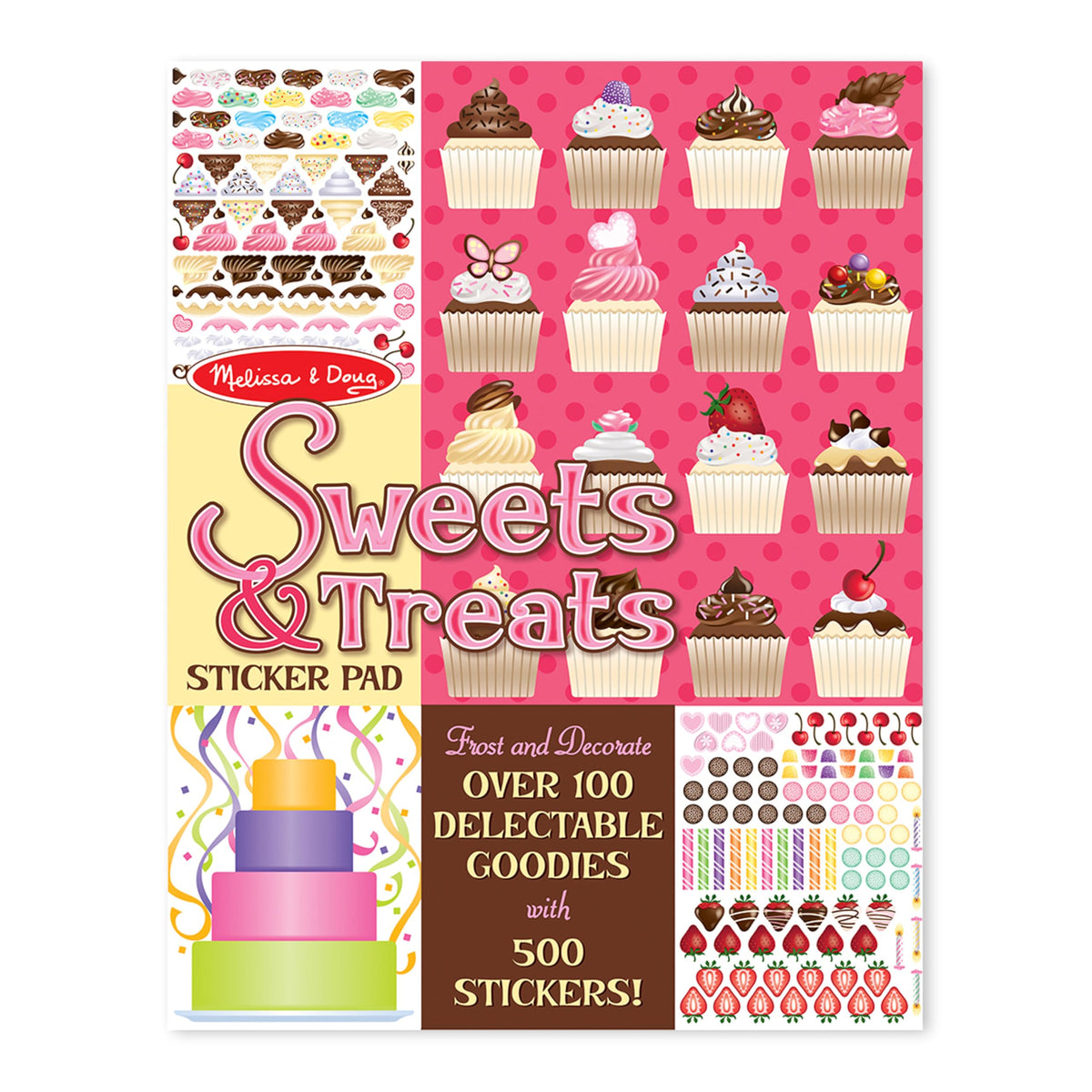 Melissa and Doug Sweets and Treats Sticker Pad – 500+ Stickers, 16 Backgrounds