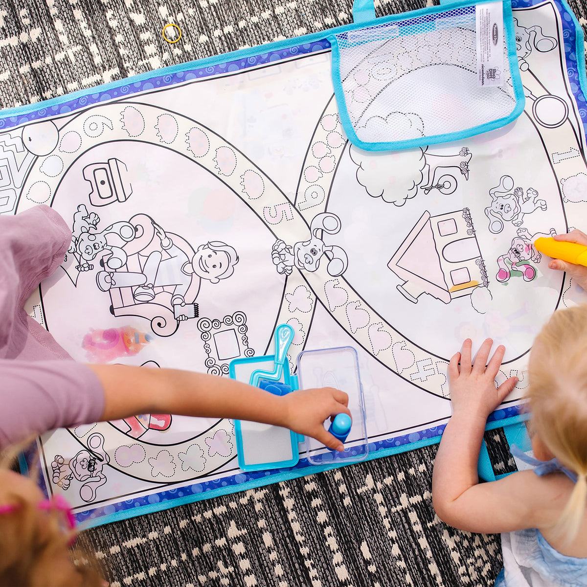 Melissa & Doug Blue's Clues & You Water Wow Activity Mat – Reusable Water Reveal Surface, 20 x 30 in