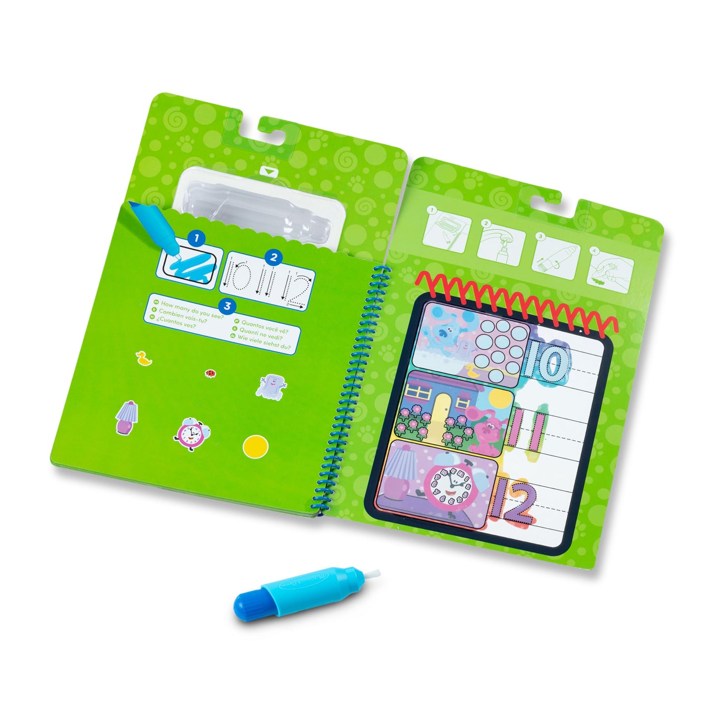 Melissa & Doug Blues Clues & You! Water Wow Travel Book – Counting & Water Reveal (Ages 3+)