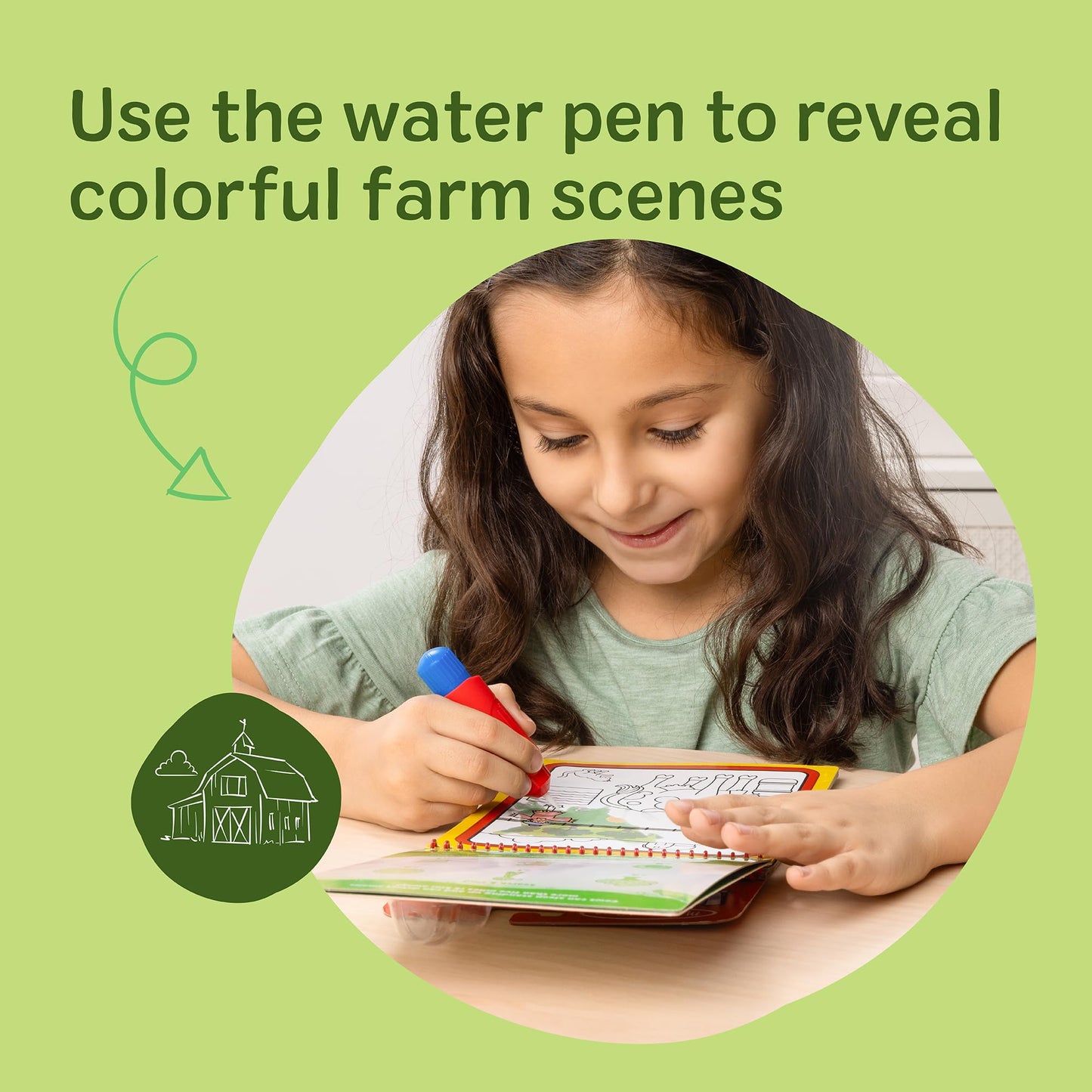 Melissa & Doug Water Wow! Farm Friends – Mess-Free Reusable Water Reveal Pad for Kids 3–7