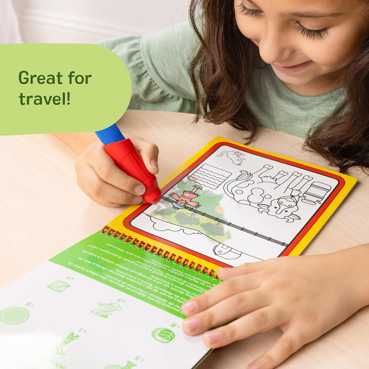 Melissa & Doug Water Wow! Farm Friends – Mess-Free Reusable Water Reveal Pad for Kids 3–7