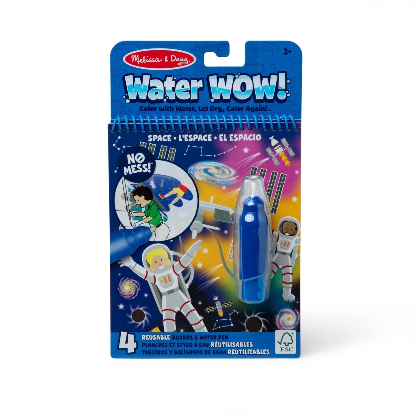 Melissa & Doug On The Go Water Wow! Space – Reusable Mess-Free Water-Reveal Activity Pad