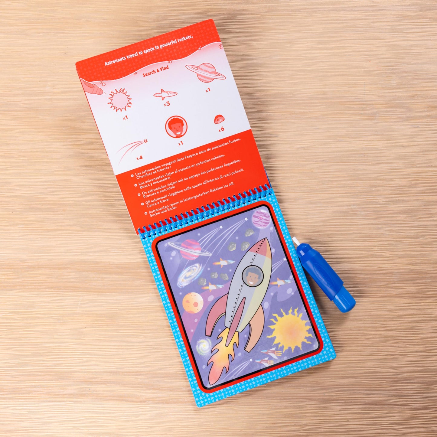Melissa & Doug On The Go Water Wow! Space – Reusable Mess-Free Water-Reveal Activity Pad