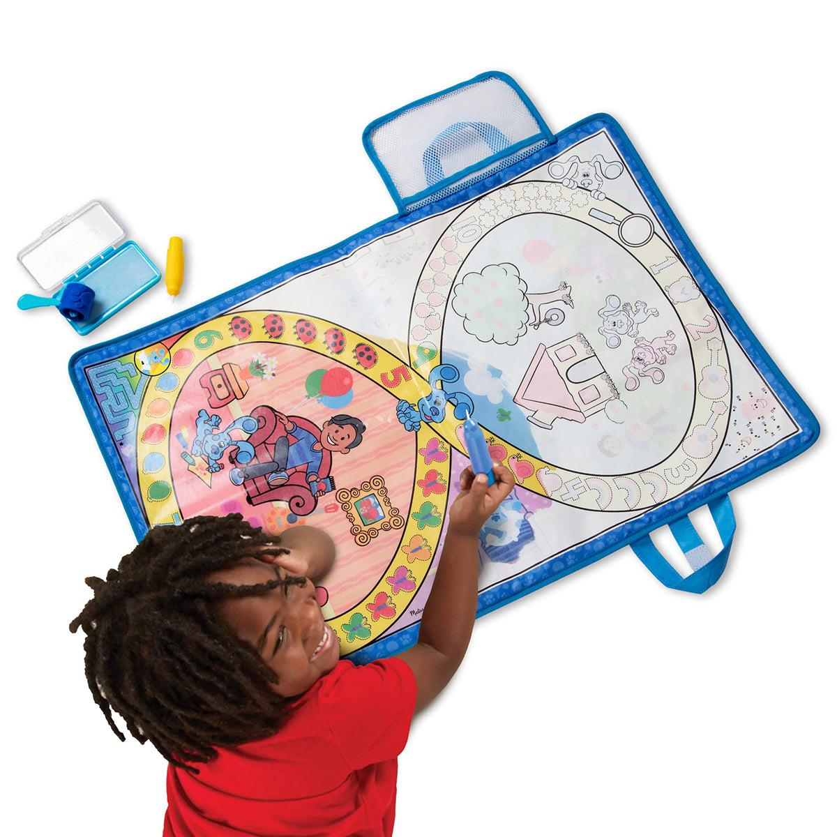 Melissa & Doug Blue's Clues & You Water Wow Activity Mat – Reusable Water Reveal Surface, 20 x 30 in