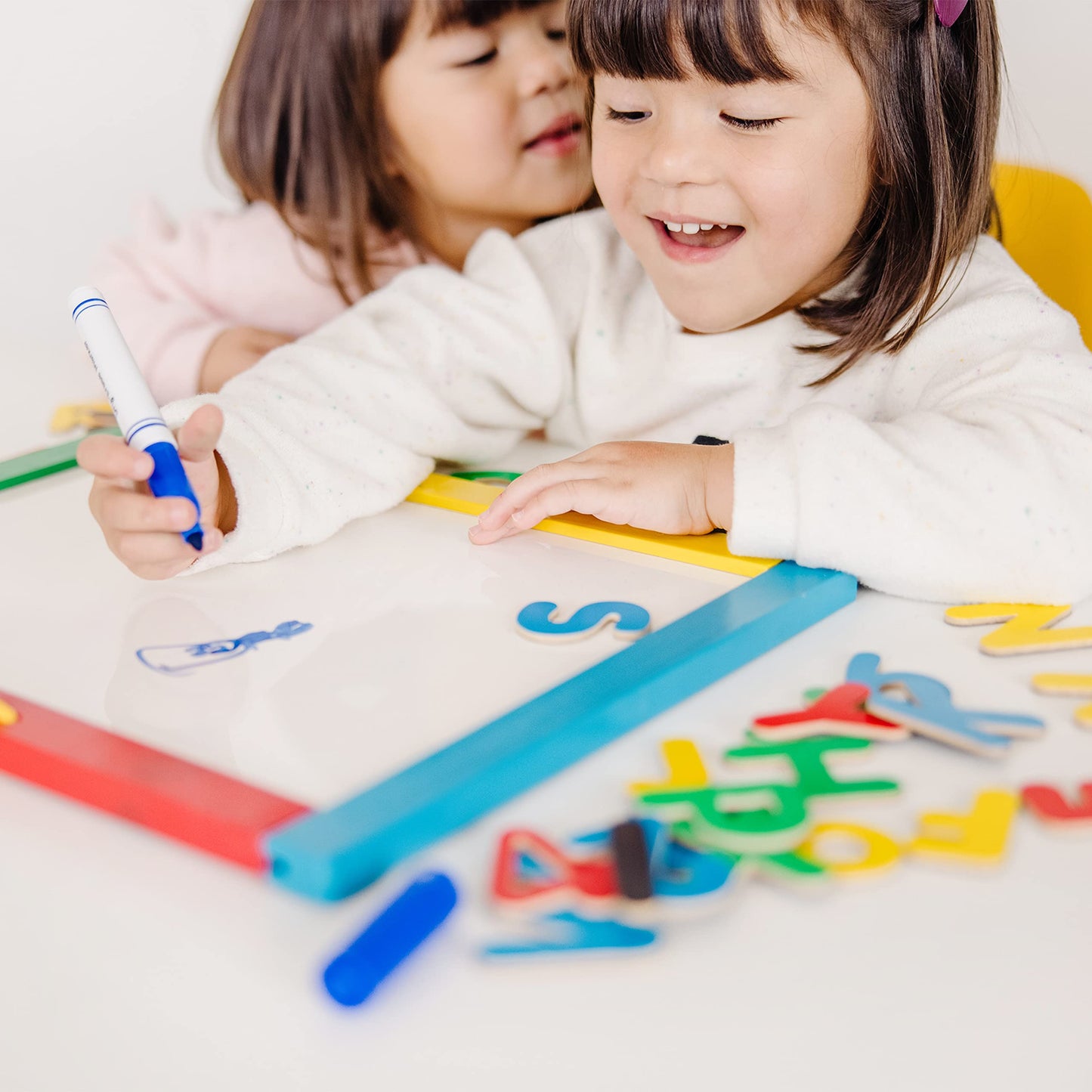 Melissa & Doug Magnetic Chalkboard & Dry-Erase Board with 36 Magnets