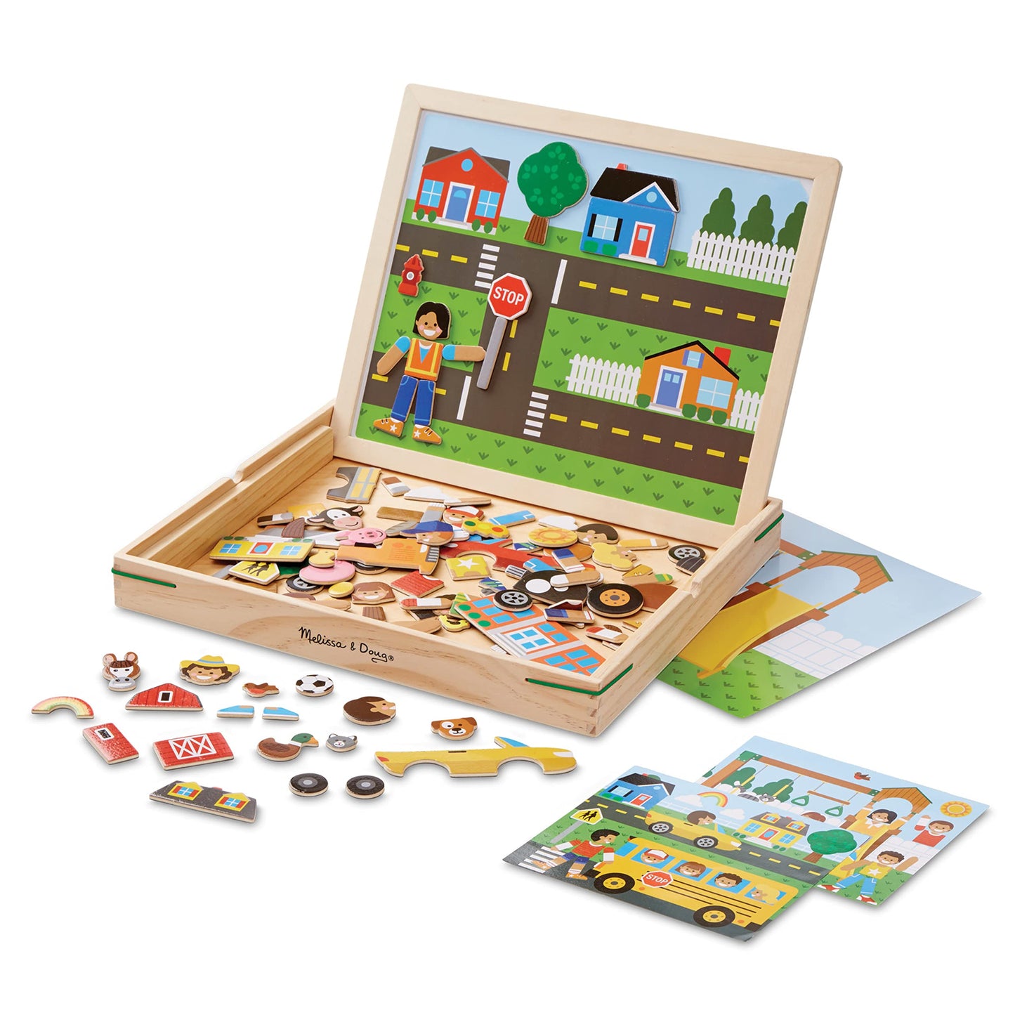 Melissa & Doug Wooden Magnetic Matching Picture Game – 119 Magnets (Ages 3+)