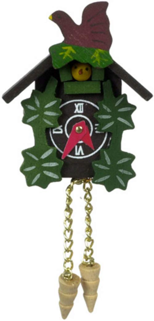 Melody Jane Dolls Houses Town Square Painted Cuckoo Clock – Miniature Accessory (65)