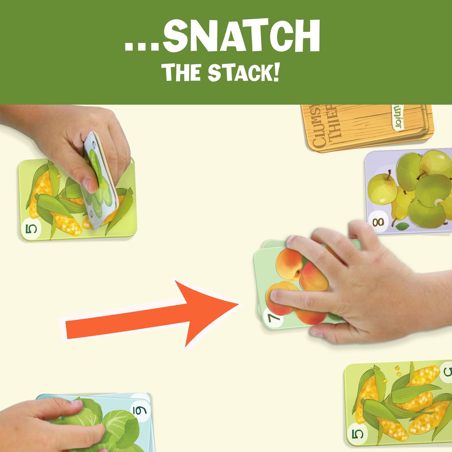 Melon Rind Clumsy Thief Junior Math Card Game – Adding to 10, Fun for Kids 5–7+, 2–4 Players