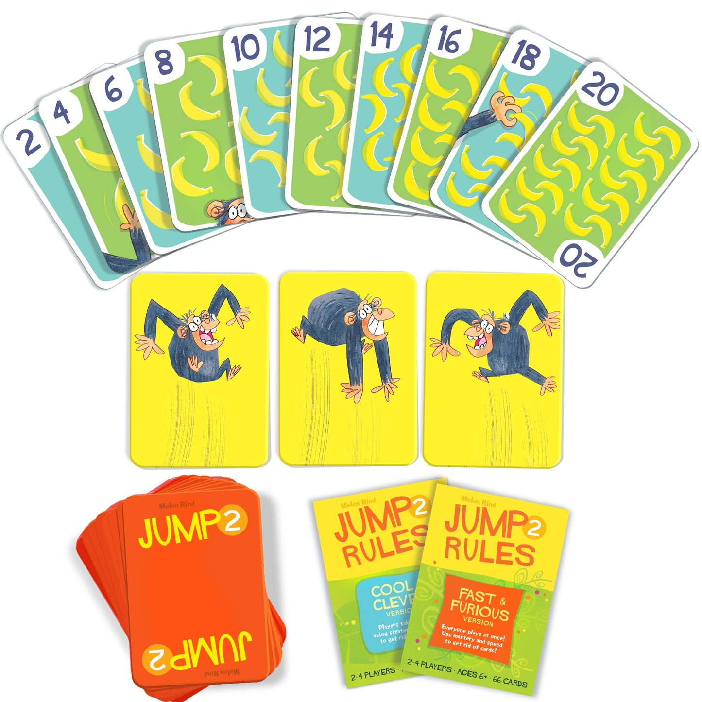 Melon Rind Jump 2: A lively math card game for multiples of 2 | Ages 6+