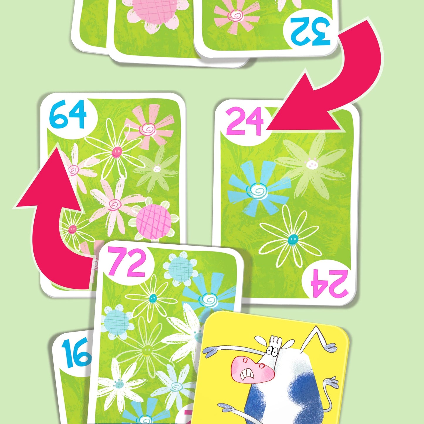 Melon Rind Jump 8: Fun Multiples of 8 Math Card Game for Kids 8+
