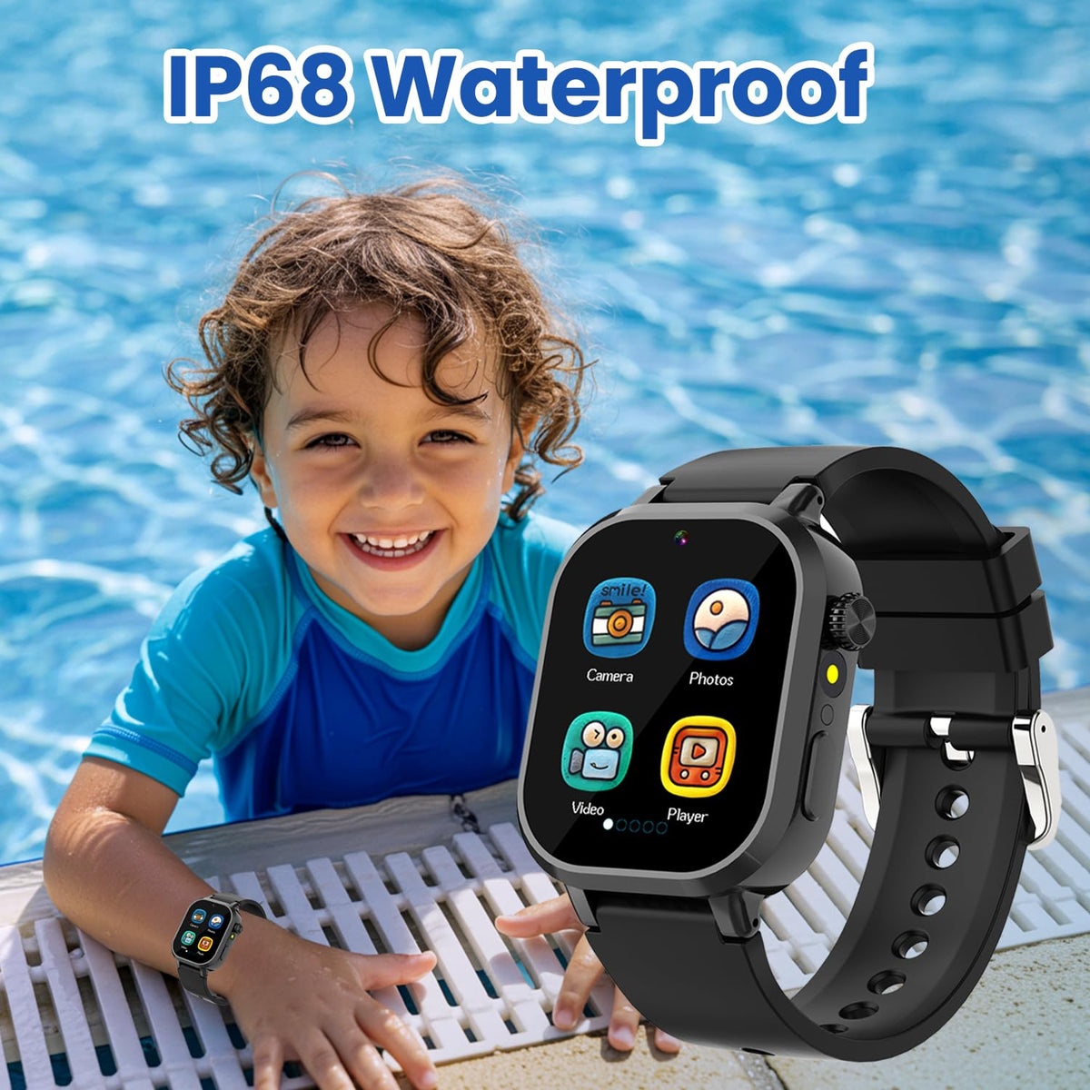 Melontti Waterproof Kids Smart Watch – 39 Games, HD Camera, Habit Tracking