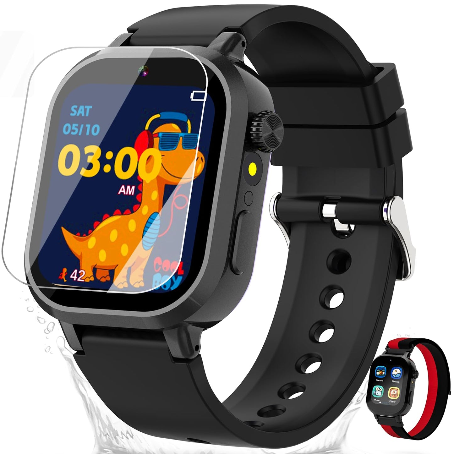 Melontti Waterproof Kids Smart Watch – 39 Games, HD Camera, Habit Tracking