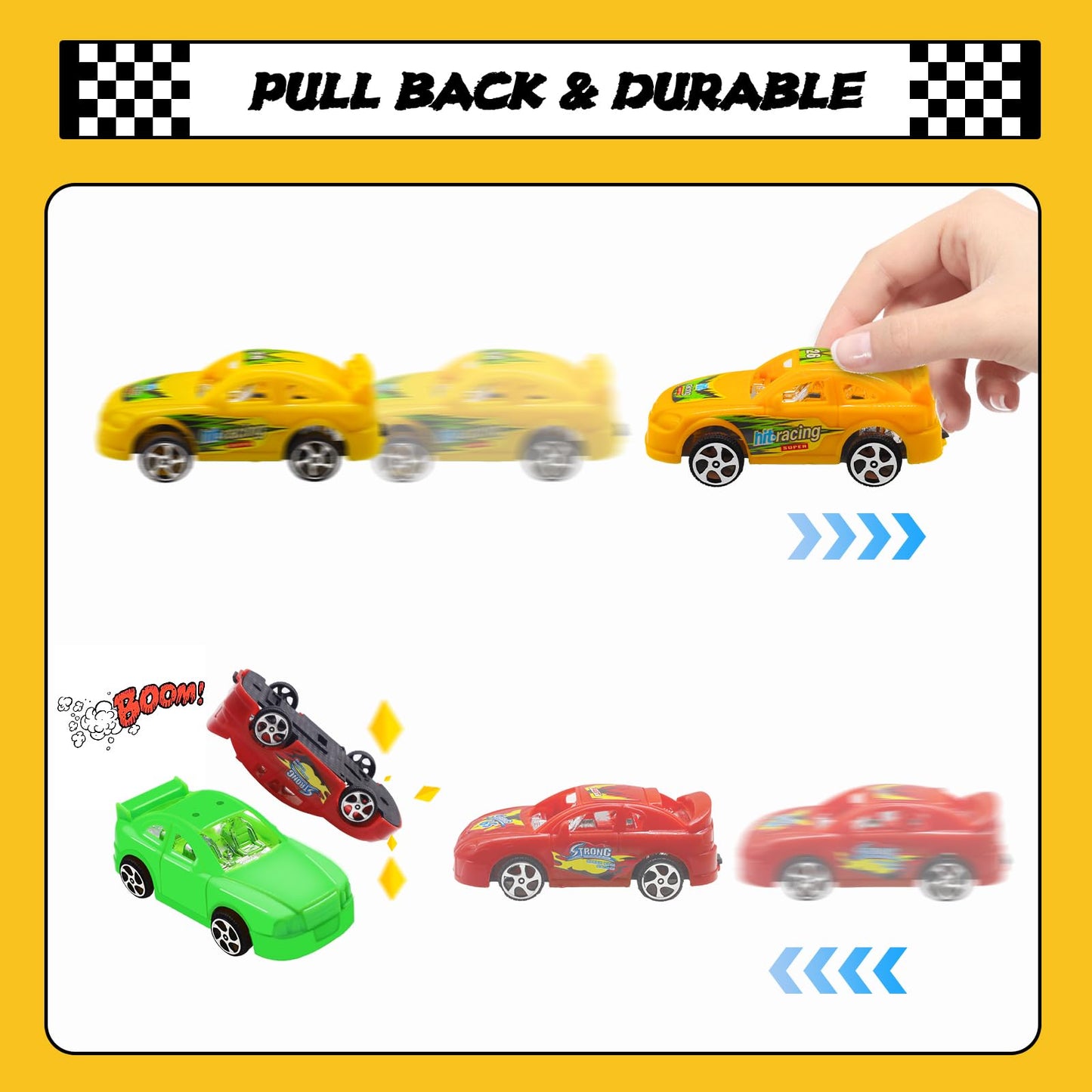 MEMOVAN Racing Car Cake Decorations – 38pcs Birthday Topper Set