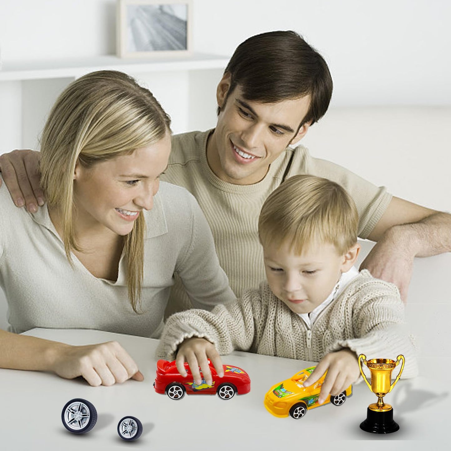 MEMOVAN Racing Car Cake Decorations – 38pcs Birthday Topper Set