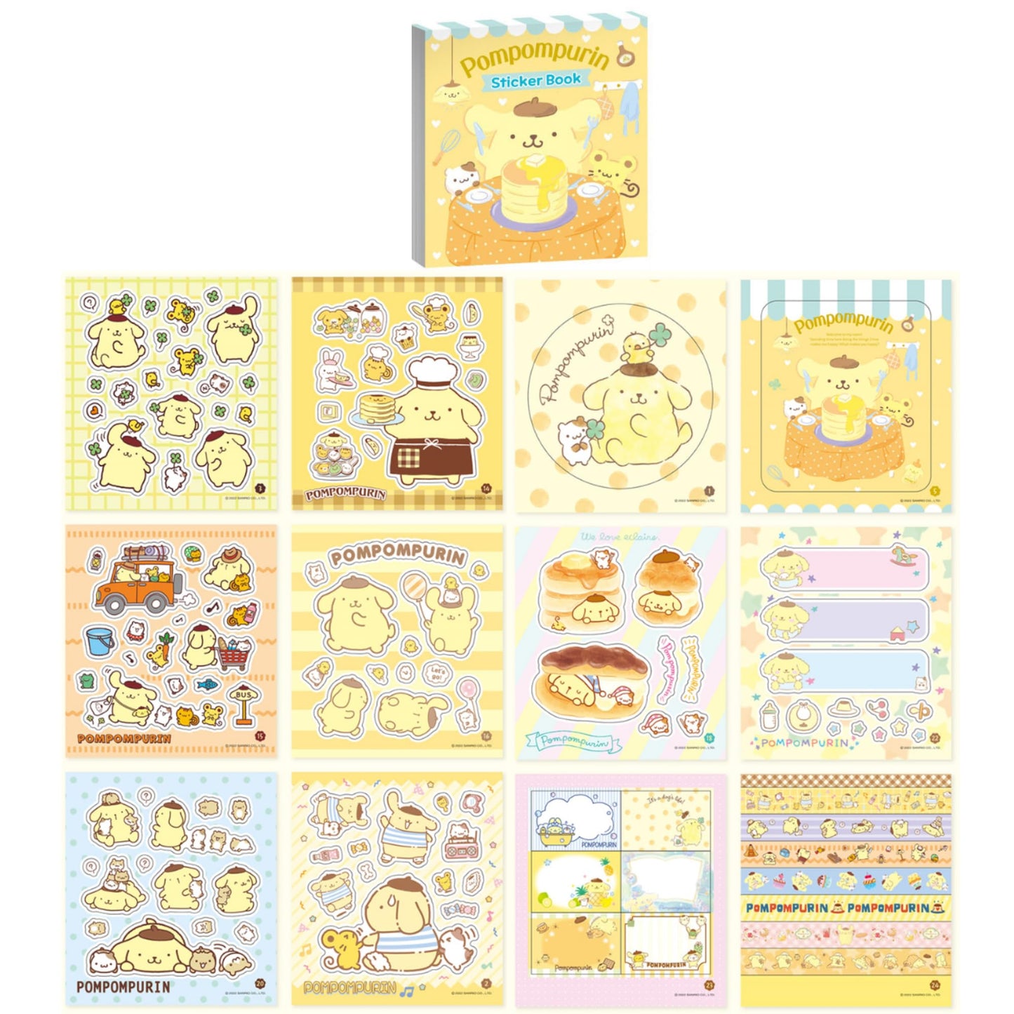 MENBLY Character Sticker Minibook 5-Pack – 24 Unique Stickers per Book (9.5x10.5 cm) for Scrapbooking & DIY