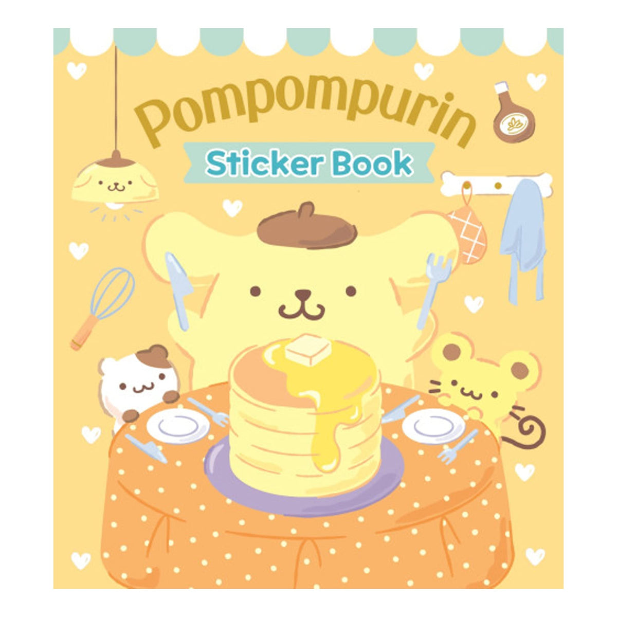 MENBLY Pompompurin Sticker Minibook – 24 Unique Stickers, 9.5 x 10.5 cm | Scrapbooking & Decor