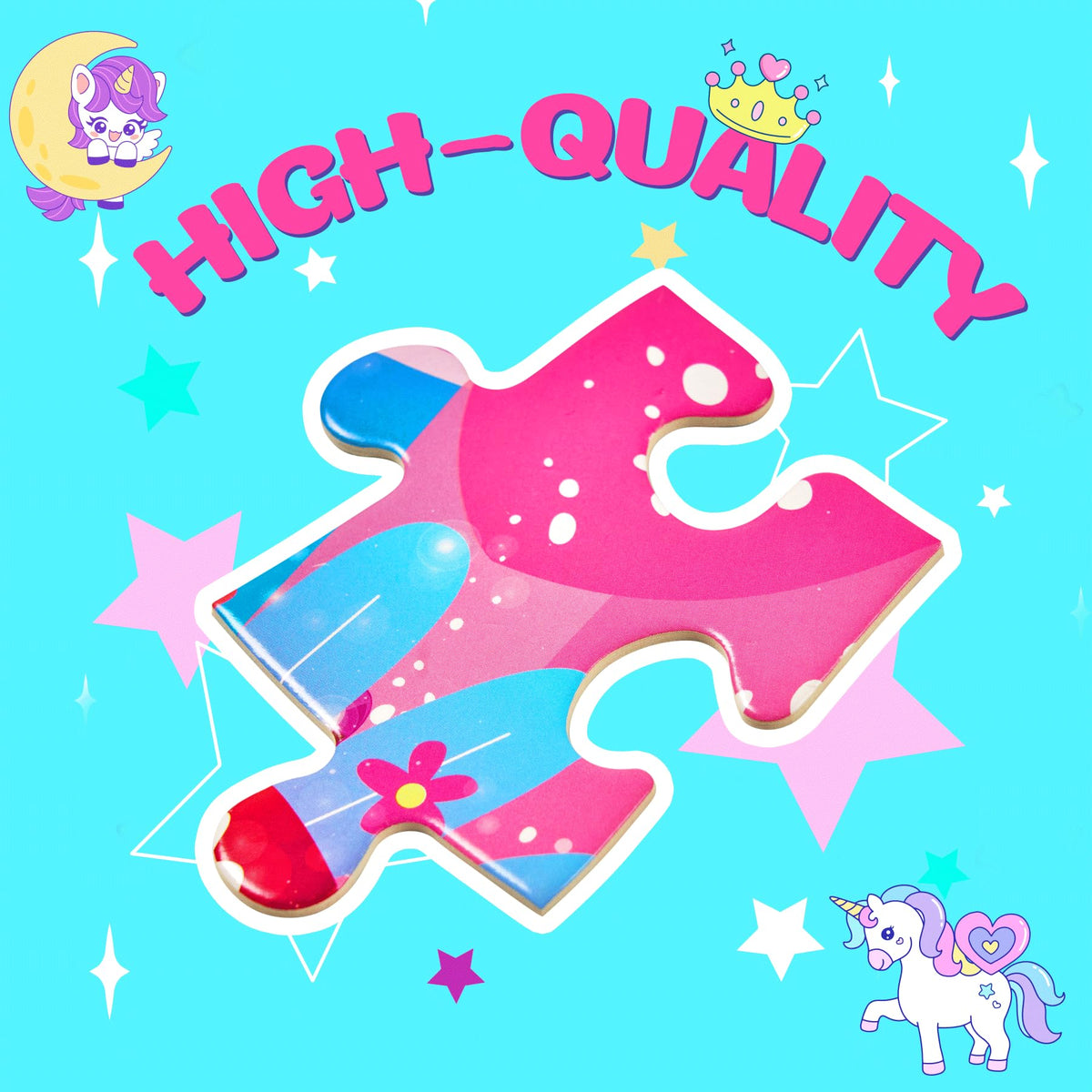MENG YANG Unicorn Floor Puzzle – 70-Piece Jumbo Gift for Girls 4-6