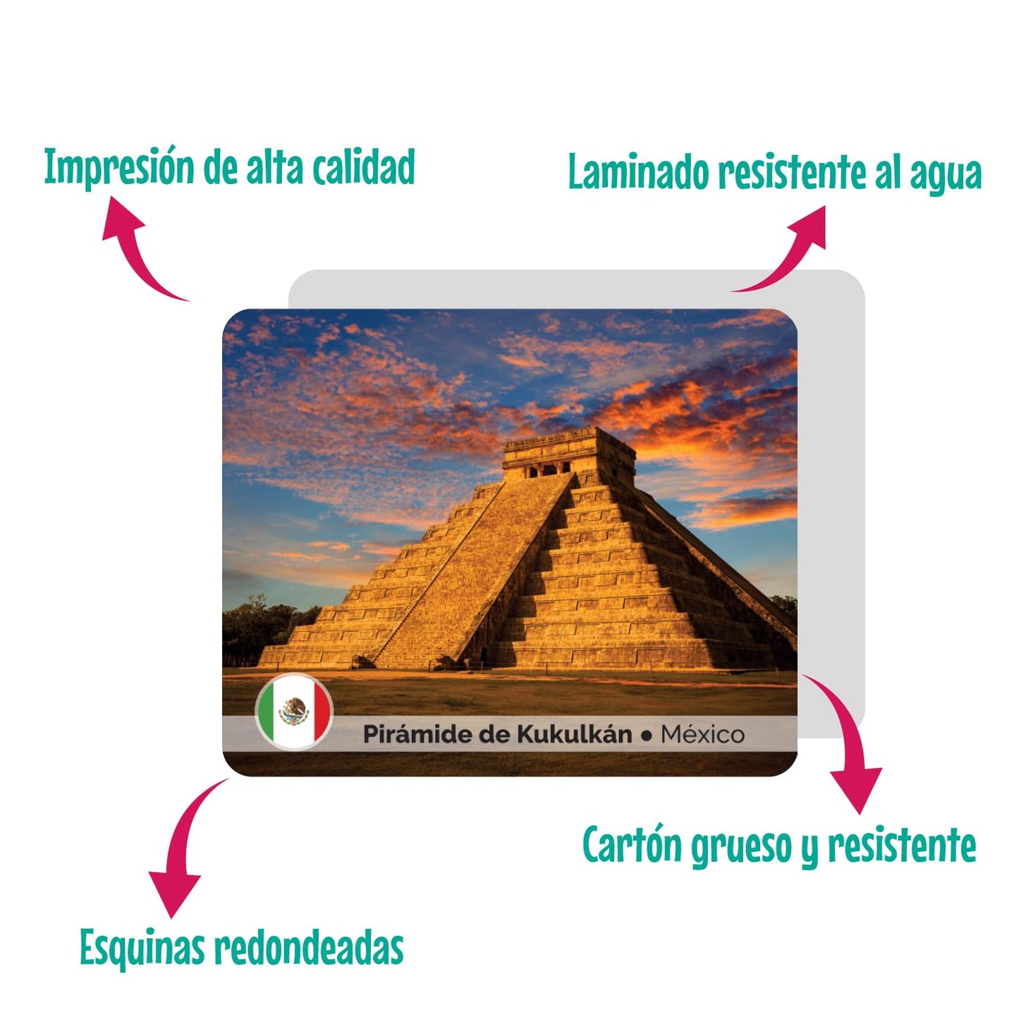 Menique Explore The World Memory Matching Game – Spanish Edition, 100 Cards (50 Pairs) with Iconic Landmarks, Country & Flag