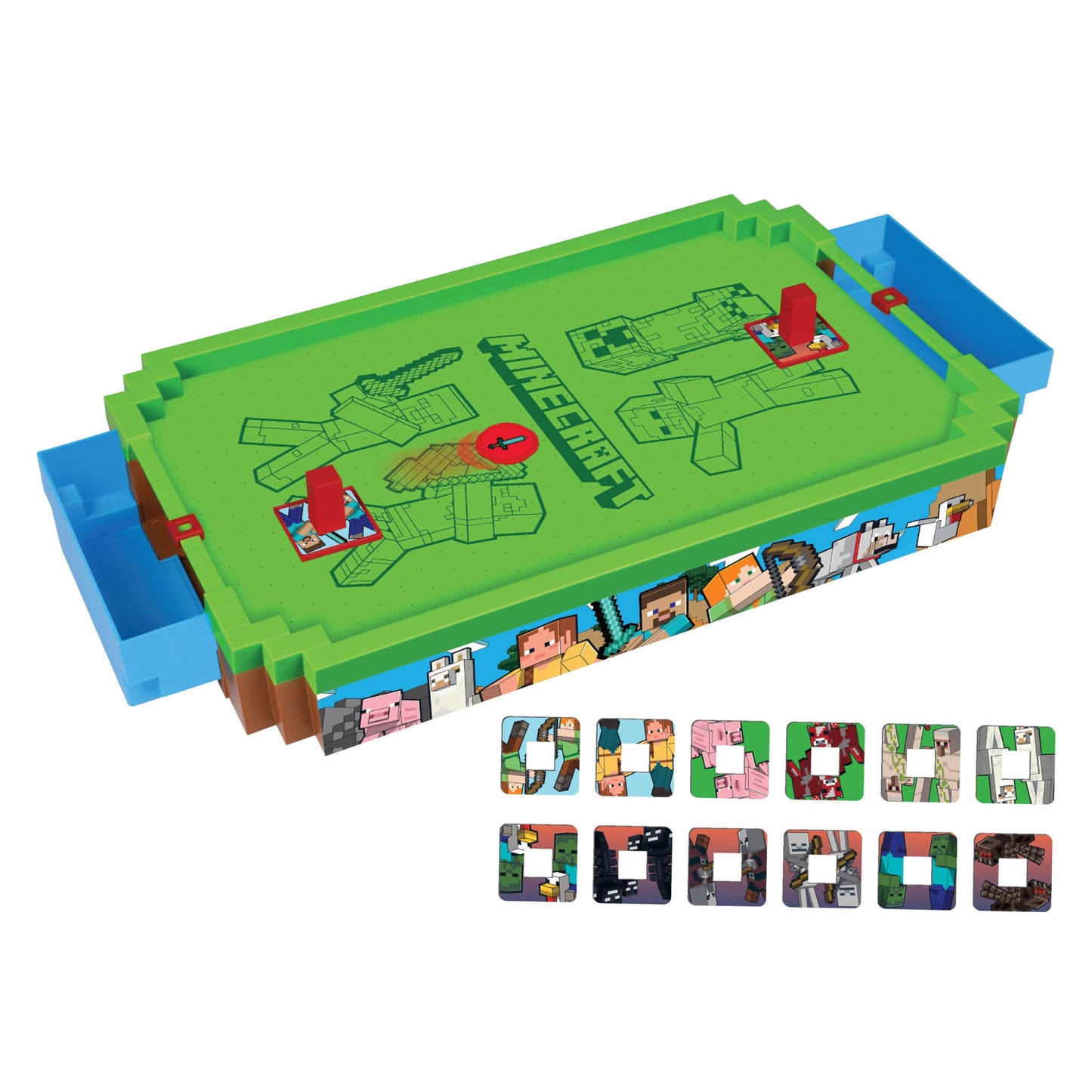 Menkind Minecraft Arcade Air Hockey – Overworld Premium 21-Inch Tabletop, 2-Player