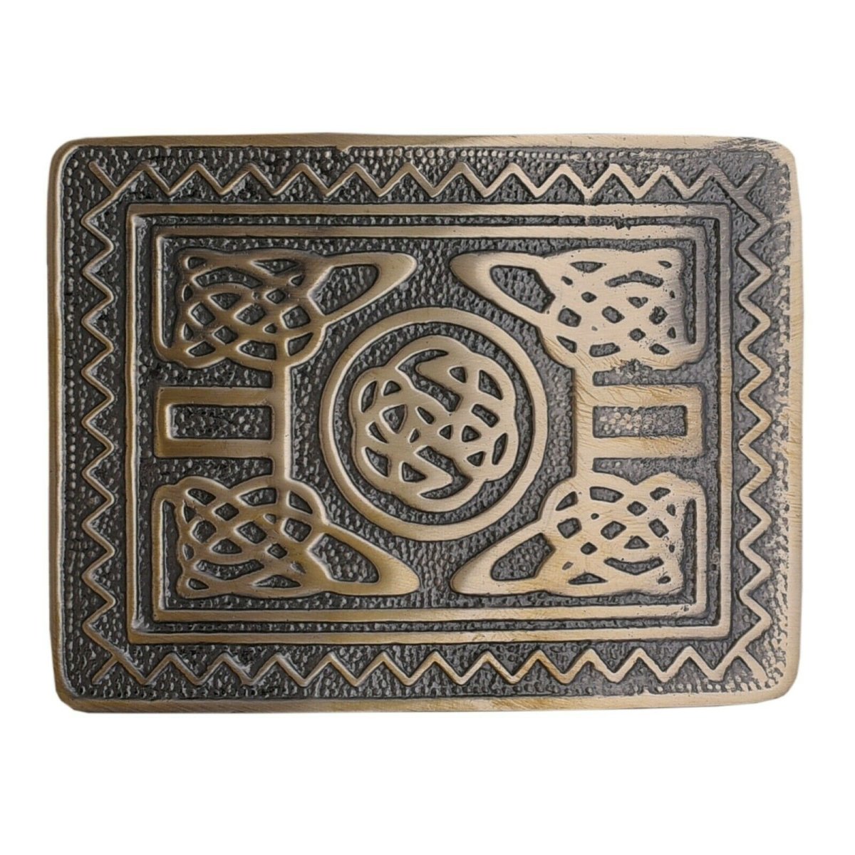 Men's Scottish Kilt Belt Antique Buckles - Celtic Designs Buckles