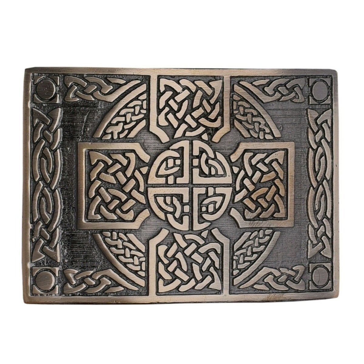 Men's Scottish Kilt Belt Antique Buckles - Celtic Designs Buckles
