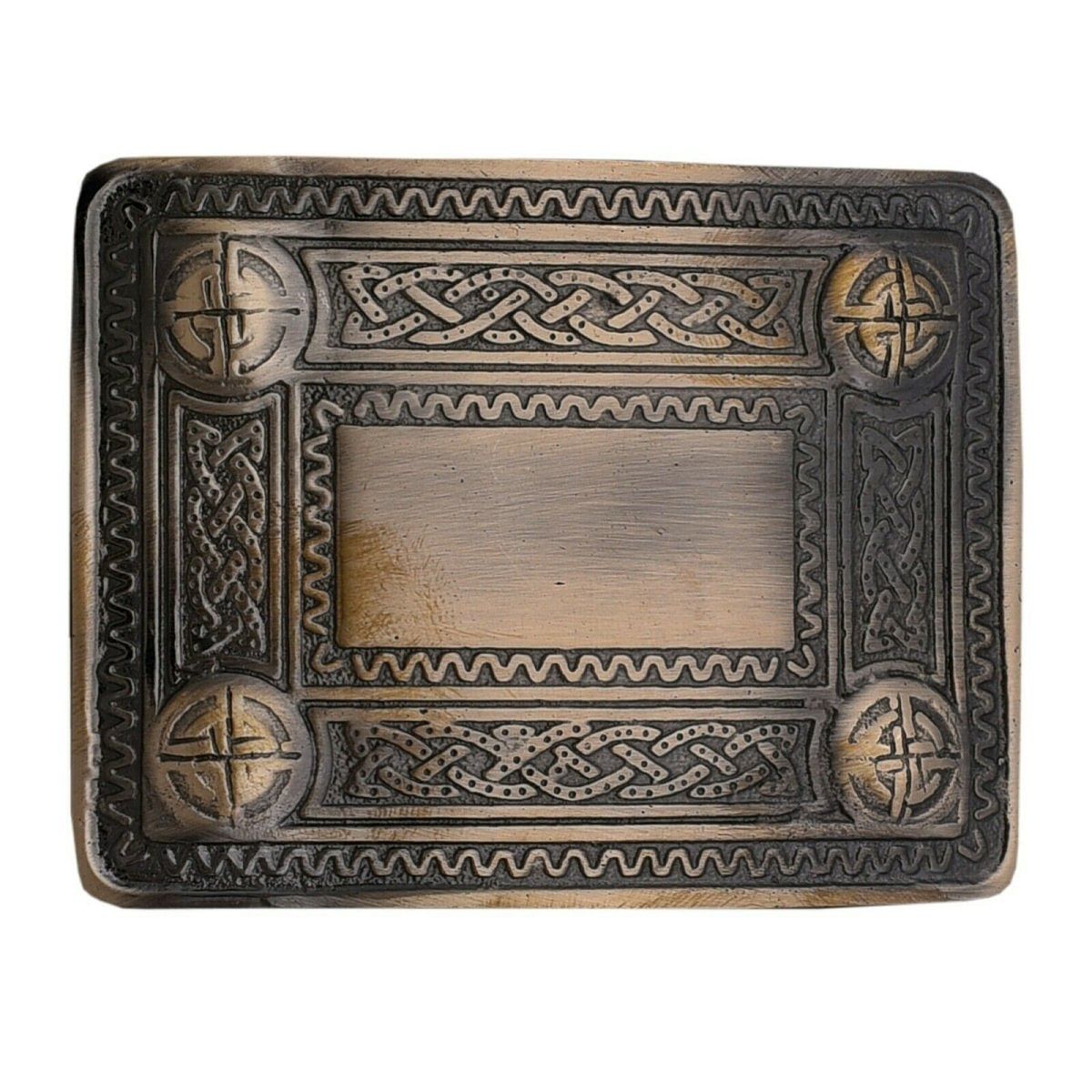 Men's Scottish Kilt Belt Antique Buckles - Celtic Designs Buckles