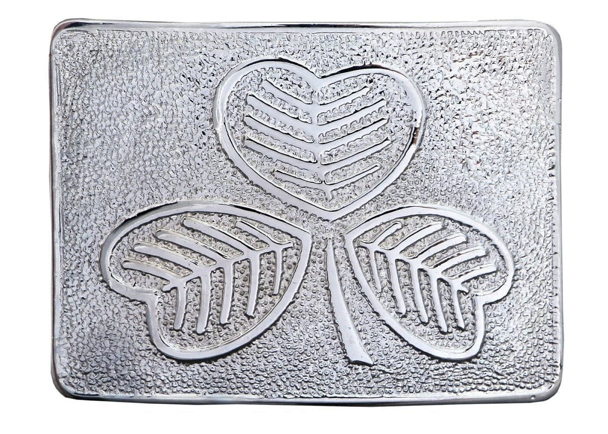 Men's Scottish Kilt Belt Buckles - Celtic Designs Chrome Buckles