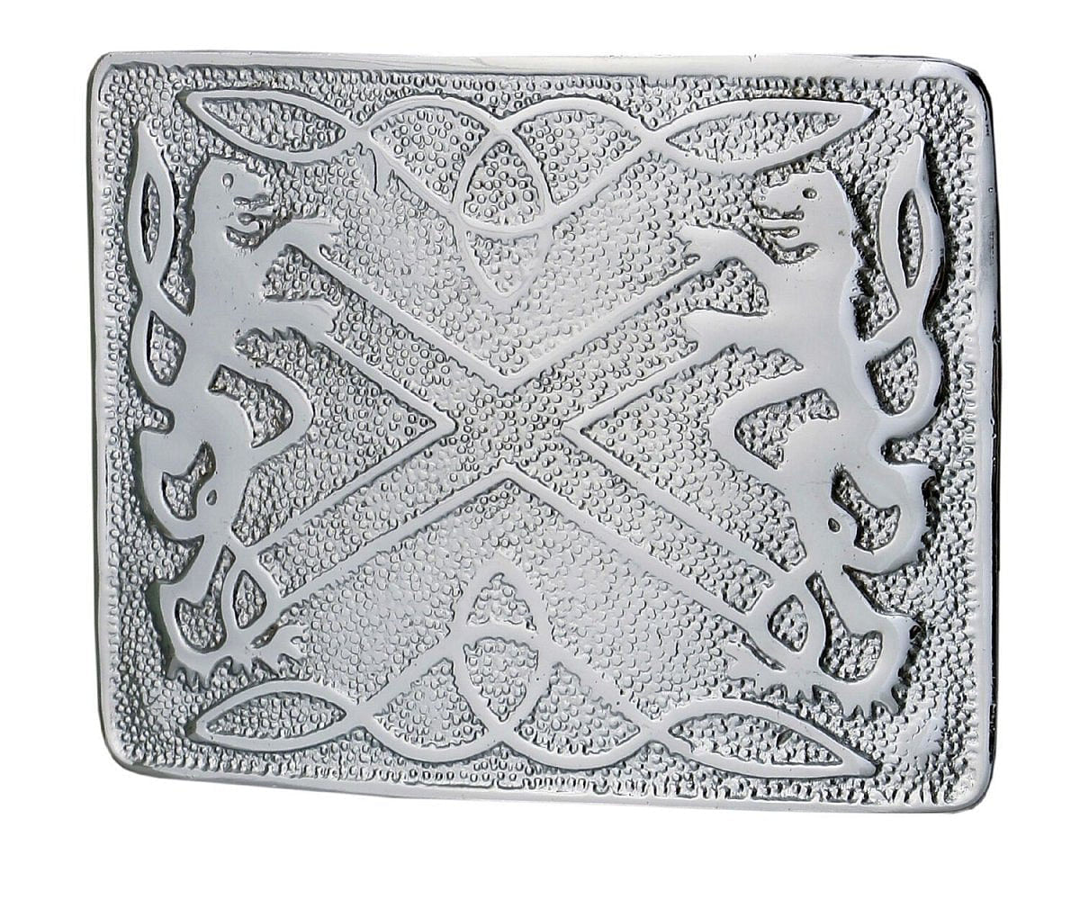 Men's Scottish Kilt Belt Buckles - Celtic Designs Chrome Buckles