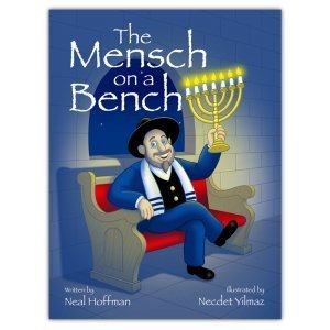 Mensch on a Bench Hanukkah Decor — As Seen on Shark Tank (Hardcover Book + Removable Bench)