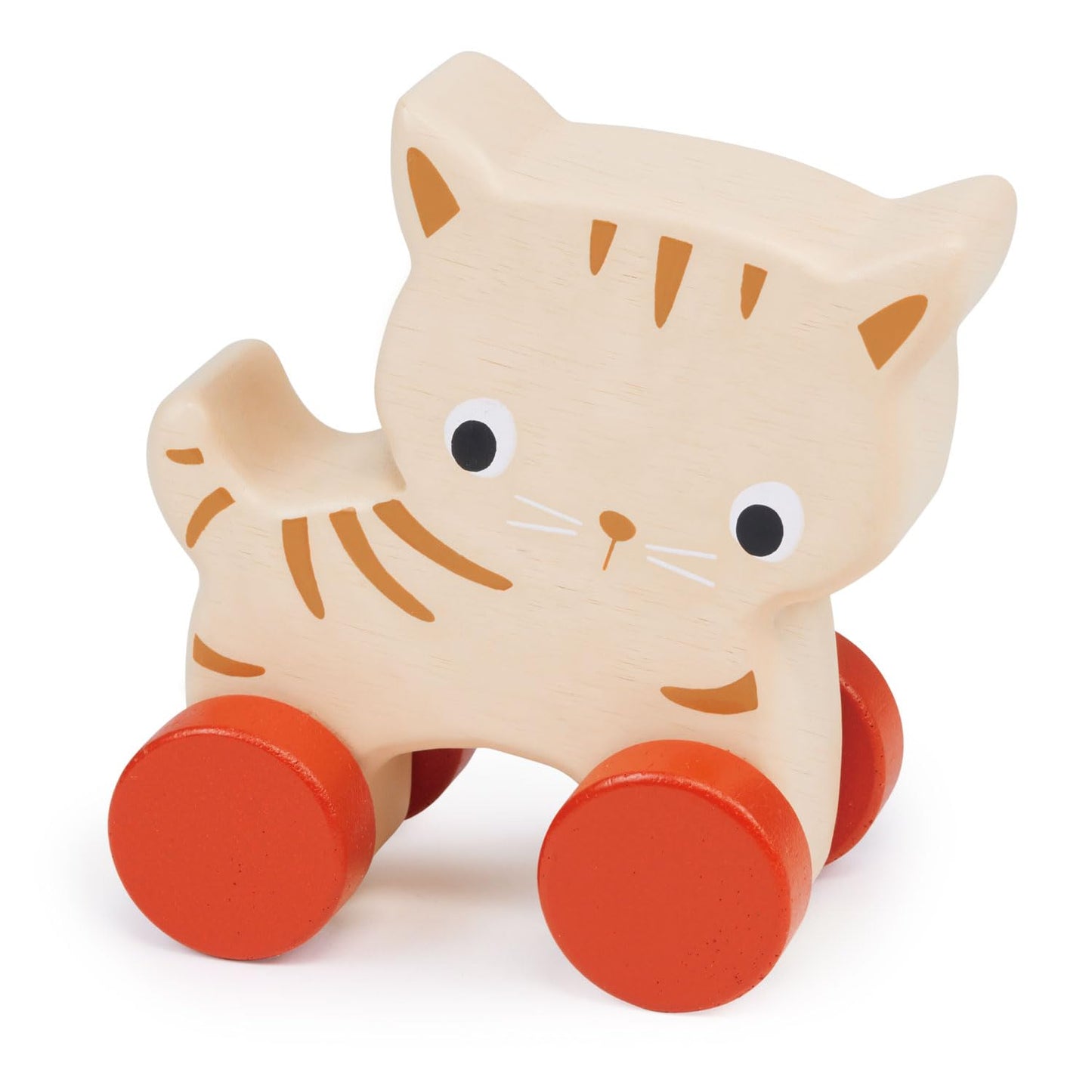 Mentari Kitten on Wheels – Wooden Push Toy for Babies and Toddlers – Develops Motor Skills & Imaginative Play