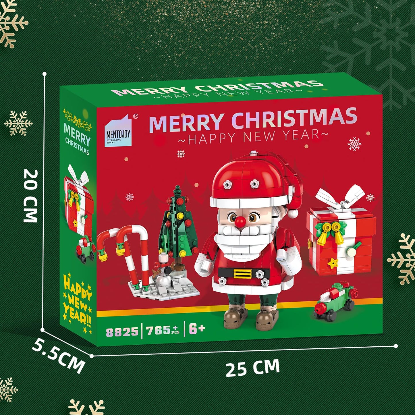 MentoJoy Christmas Building Blocks Set – 750 Pieces (Santa & Train) for Kids 6-12