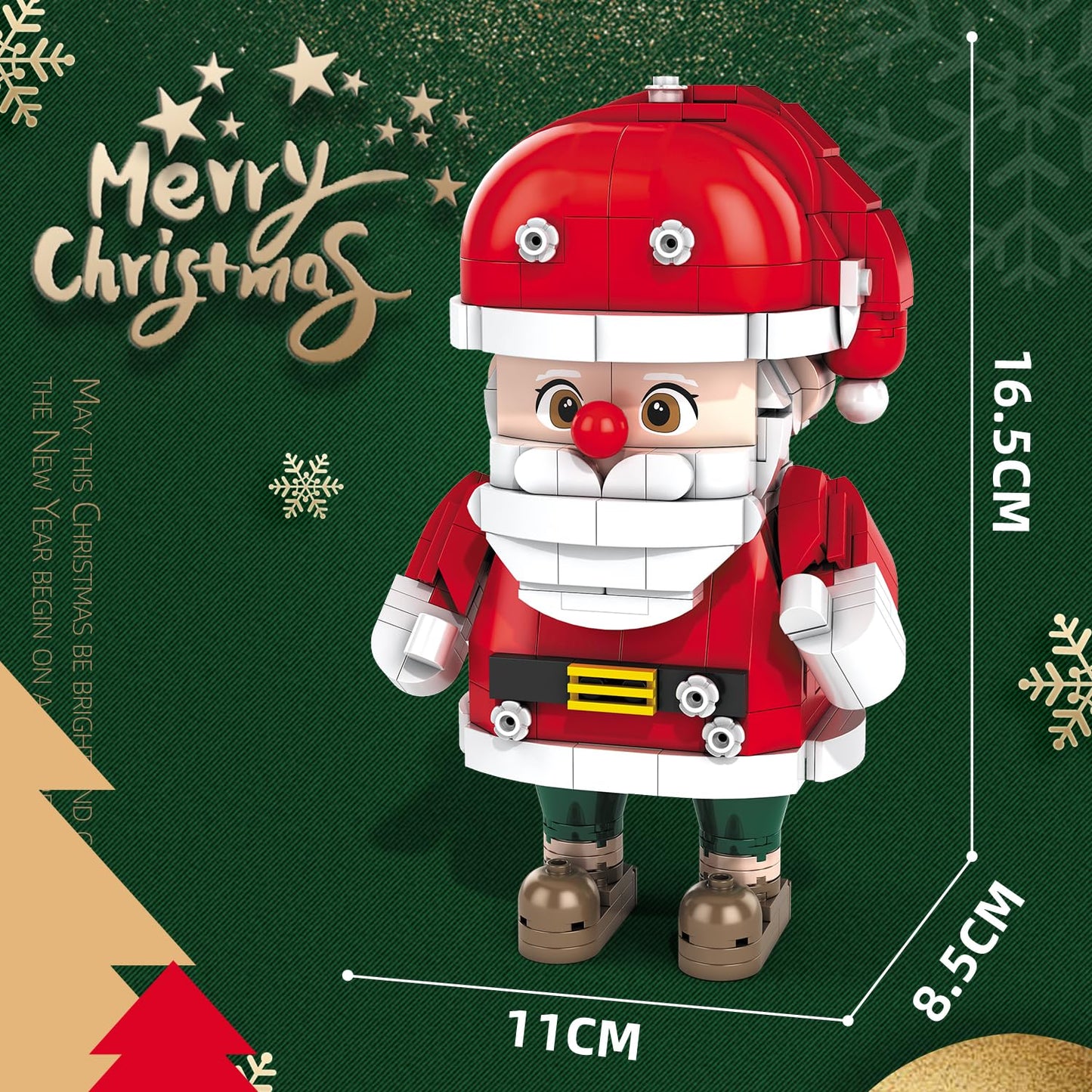 MentoJoy Christmas Building Blocks Set – 750 Pieces (Santa & Train) for Kids 6-12