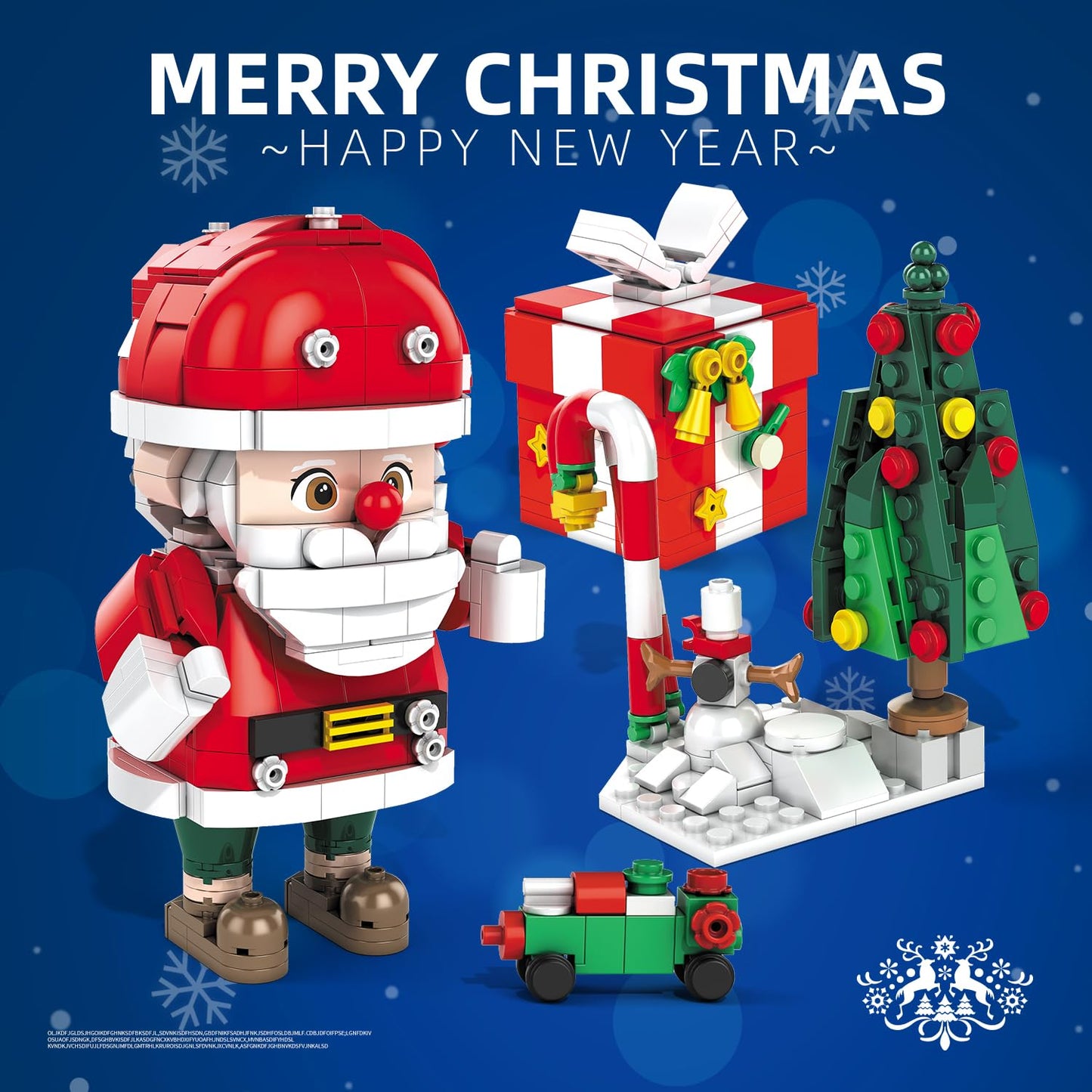 MentoJoy Christmas Building Blocks Set – 750 Pieces (Santa & Train) for Kids 6-12