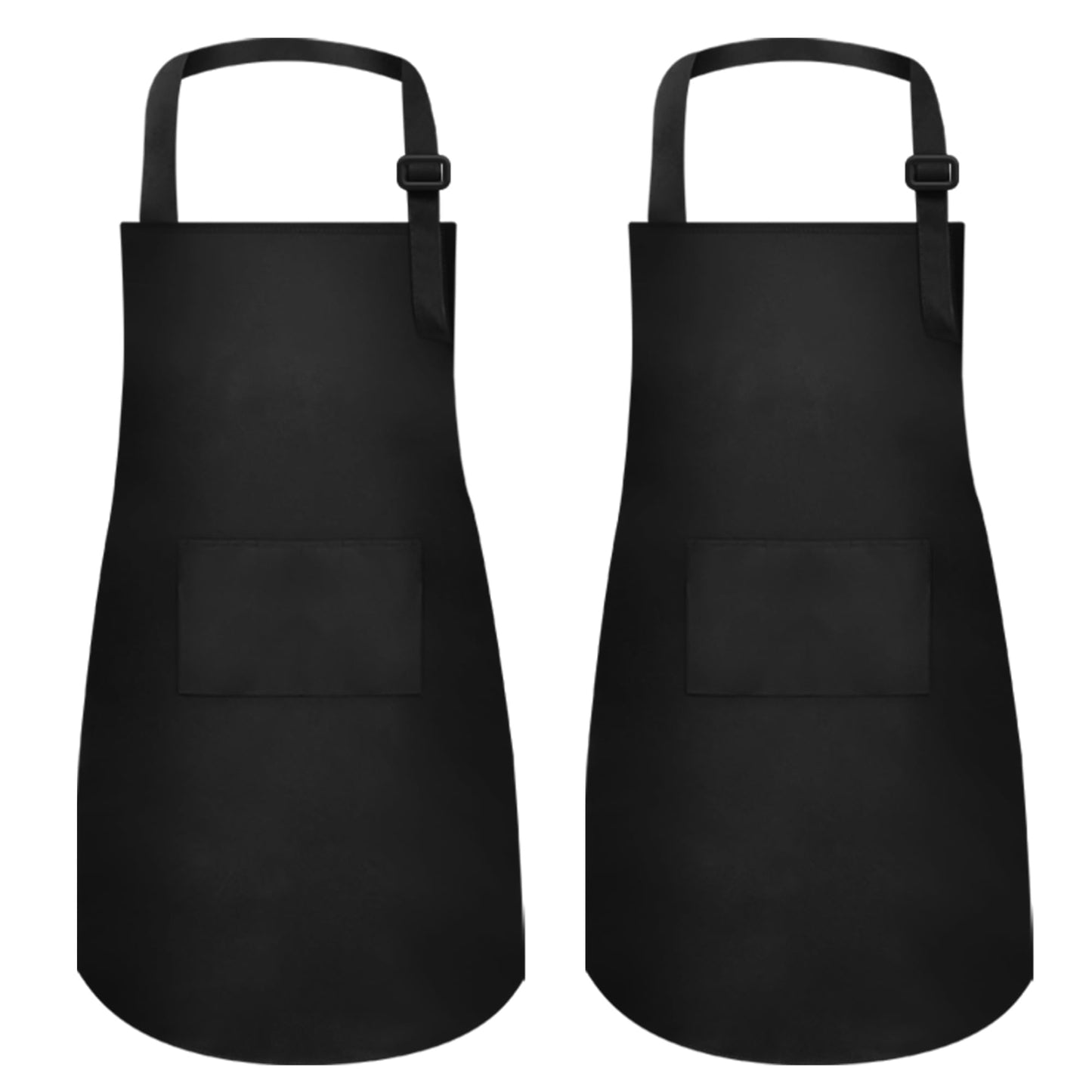 MEOGETY Kids Aprons (2-Pack) Adjustable Pockets Chef Aprons for Cooking, Baking, Painting