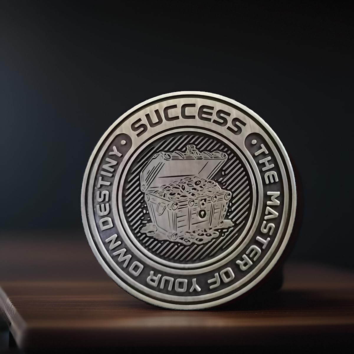 Meokkaebi Metal D2 Dice Coin - Dual-Sided TRPG Luck Token with Success and Failure Symbols