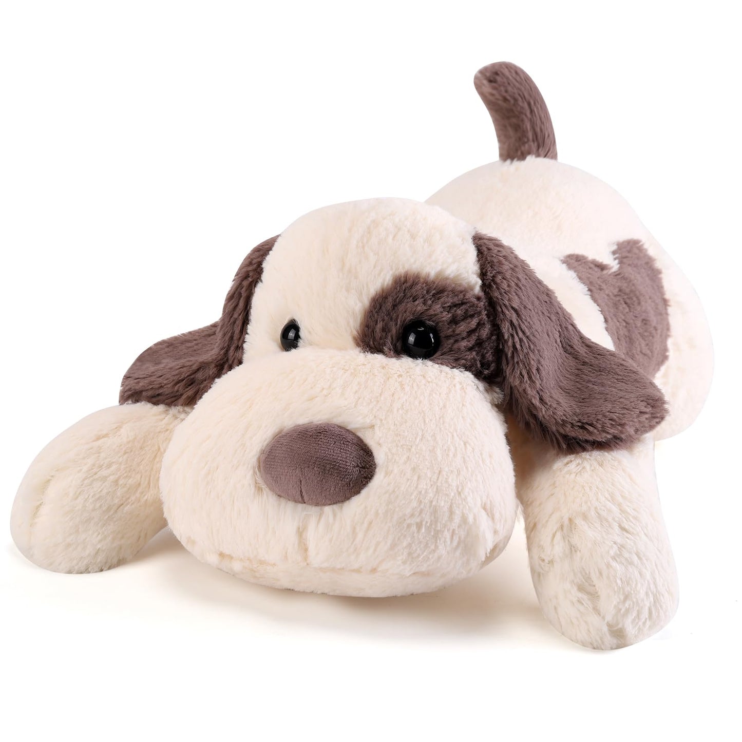 Meowtastic Grey & White Dog Weighted Stuffed Animal | 22-Inch, 4.5 lb Plush Pillow for Cozy Comfort