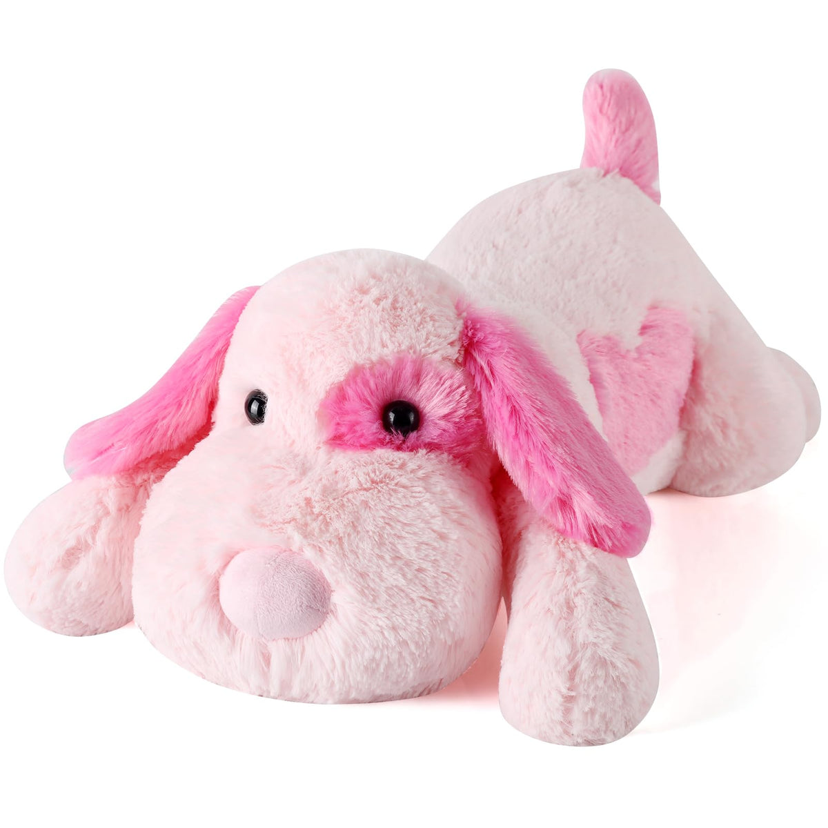 Meowtastic Pink Dog Weighted Stuffed Animal - 22 Inch, 4.5 Lb Plush Pillow
