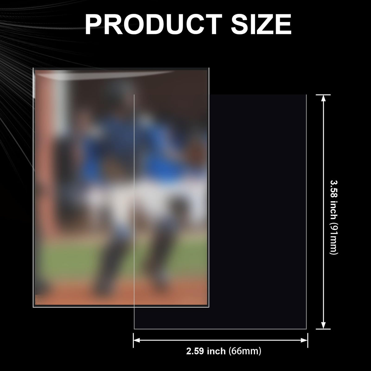 MEQHUO 1000 Counts Premium Standard Baseball Trading Card Sleeves – Clear 66×91mm Protectors