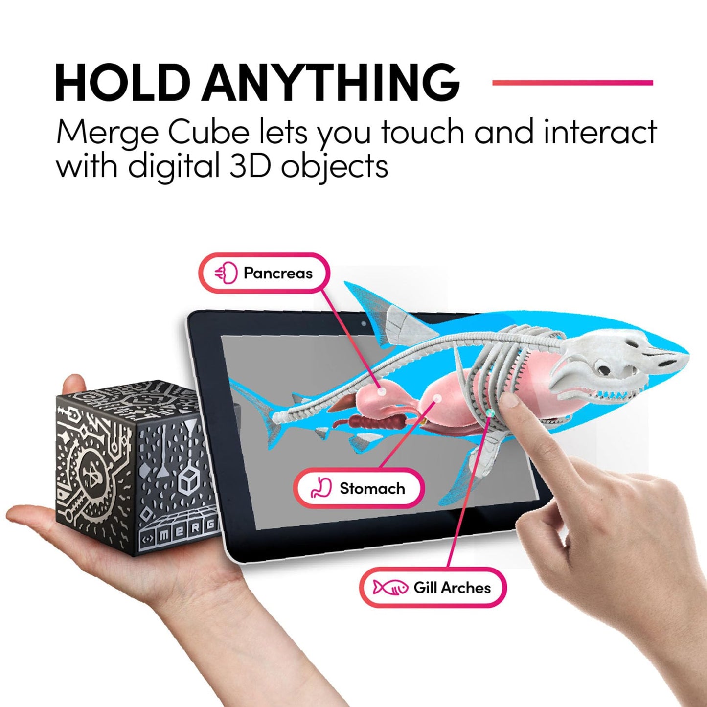 Merge Cube STEM Toy – Hold Digital Science Experiments in Your Hand | 1000+ Objects & 100+ Simulations