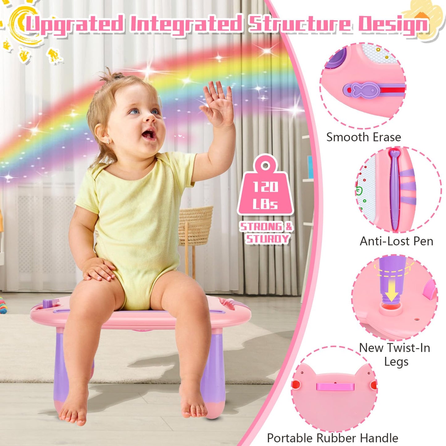 MERGUEZ Magnetic Drawing Board for Toddlers – Mess-Free Doodle Toy for Ages 3-6