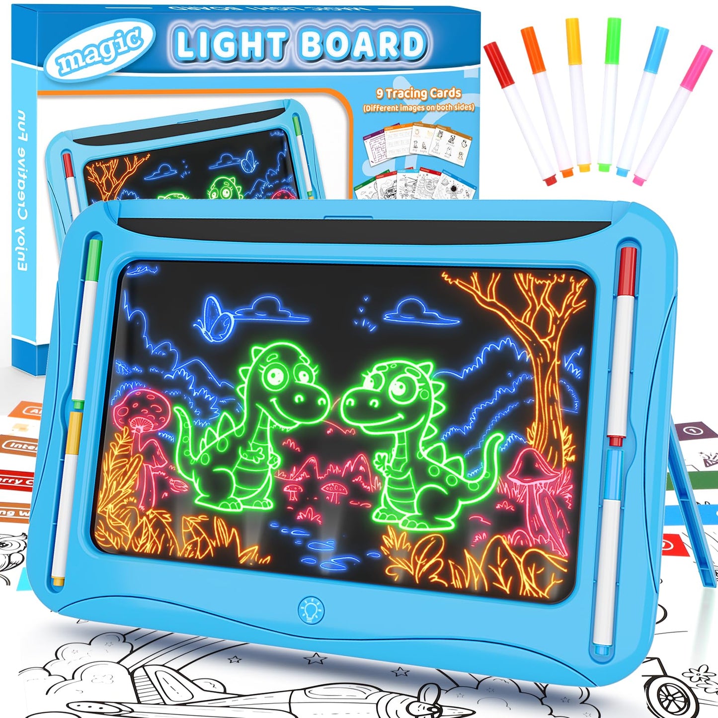 MERGUEZ LED Drawing Board – Glow Tracing Pad for Kids