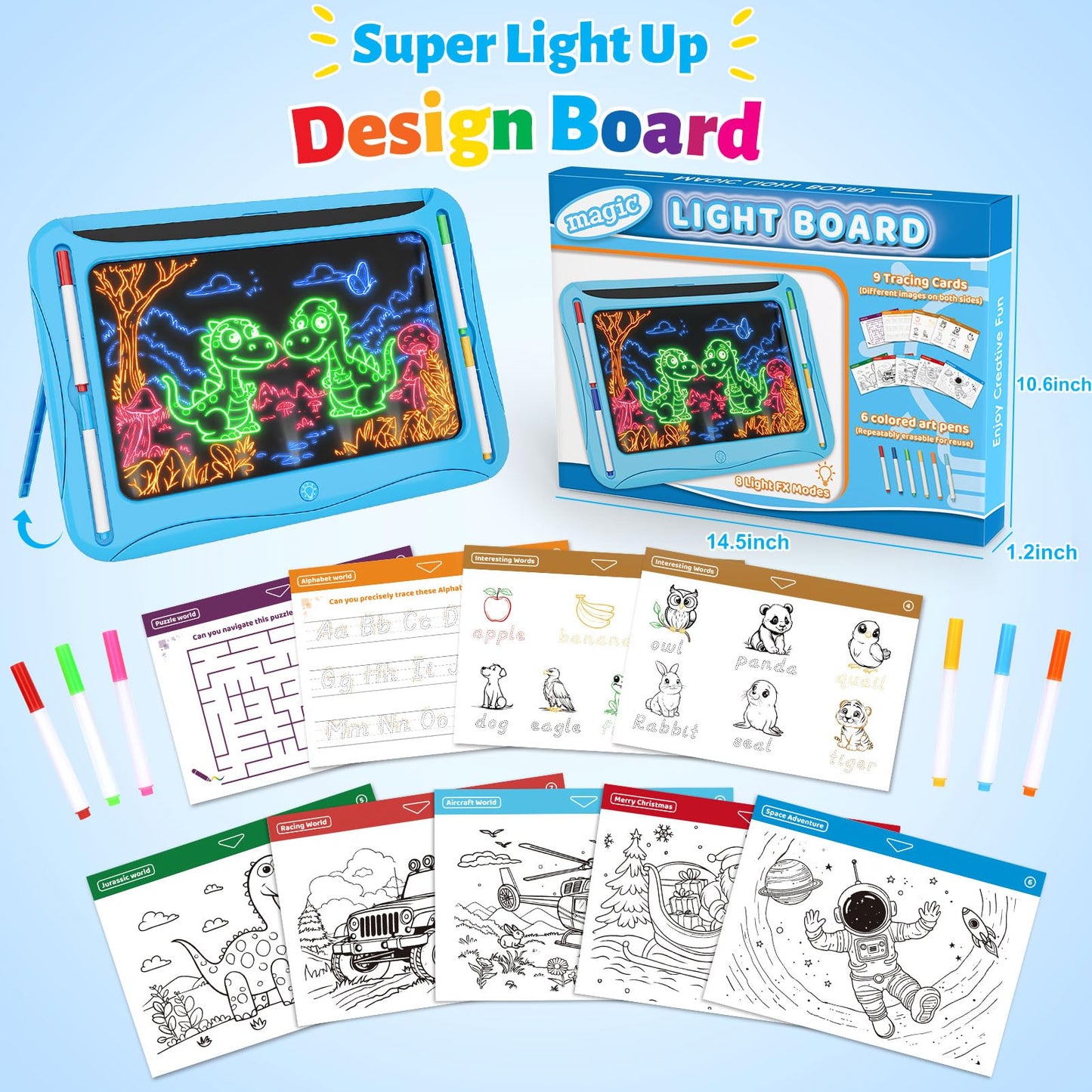 MERGUEZ LED Drawing Board – Glow Tracing Pad for Kids