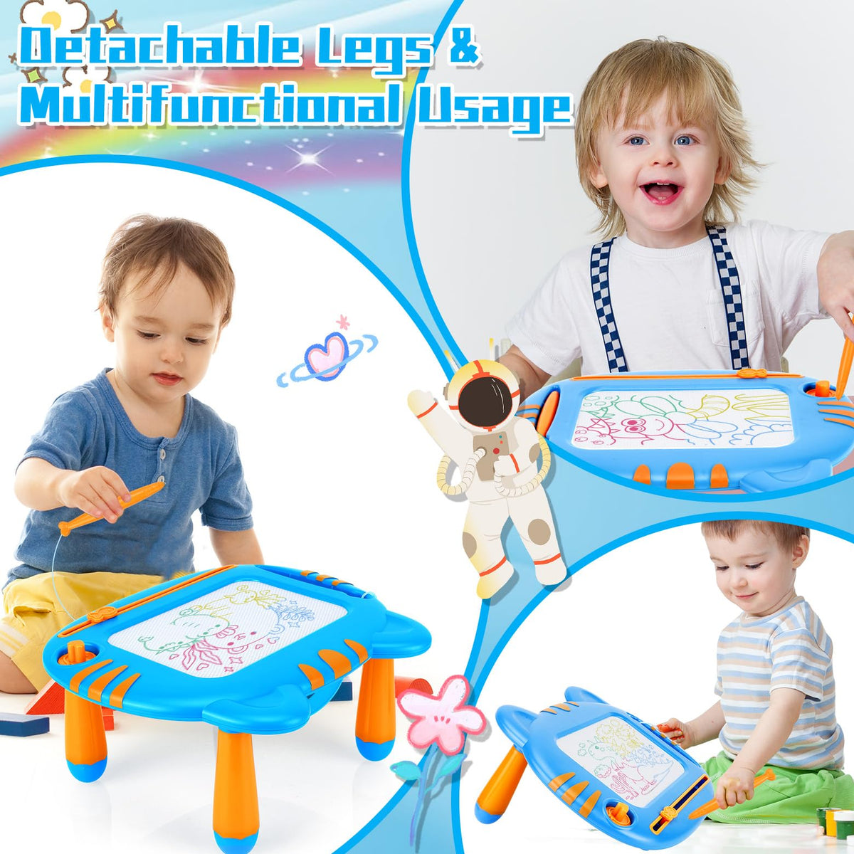 MERGUEZ Magnetic Drawing Doodle Board for Toddlers – Mess-Free Learning Toy (3-6 Years)