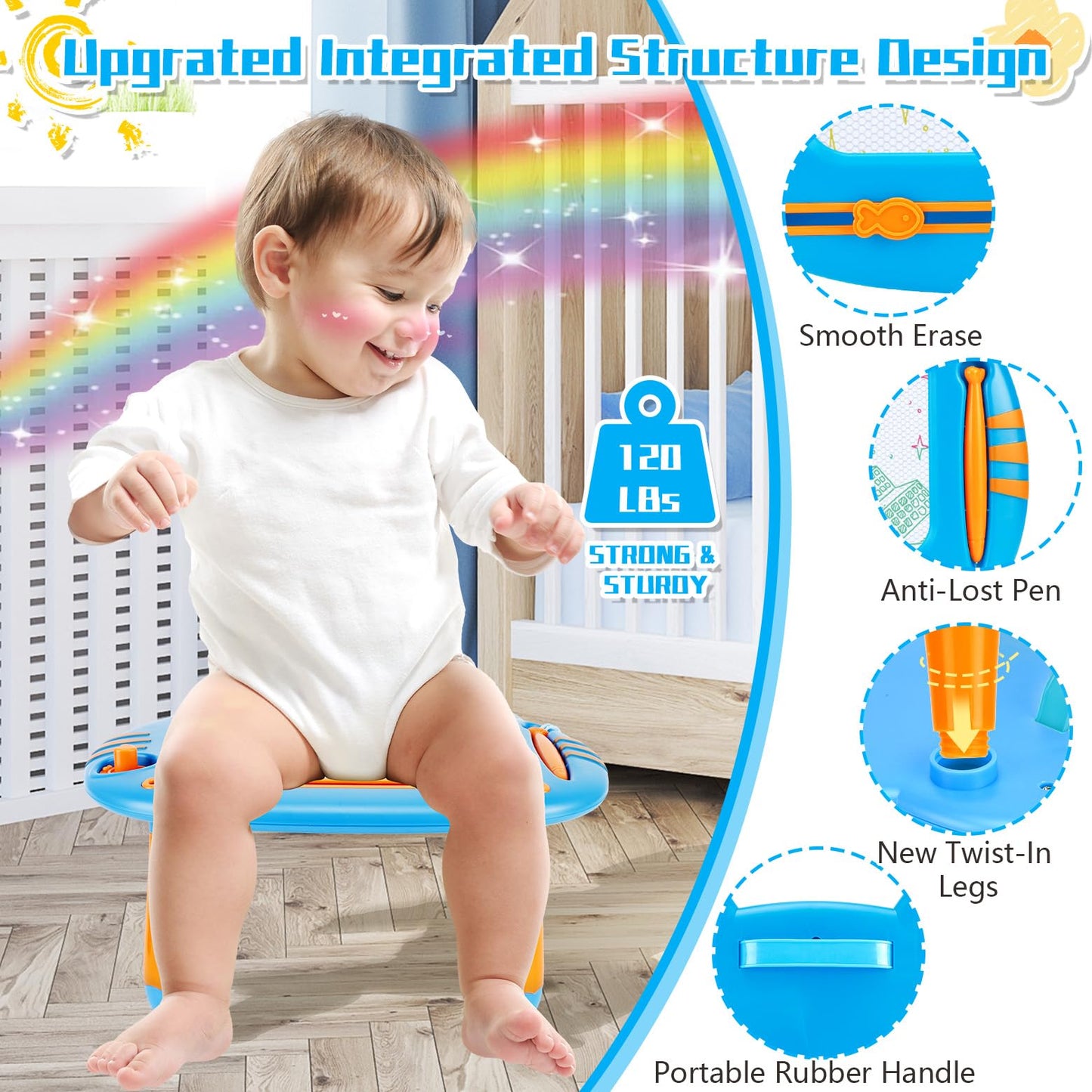 MERGUEZ Magnetic Drawing Doodle Board for Toddlers – Mess-Free Learning Toy (3-6 Years)