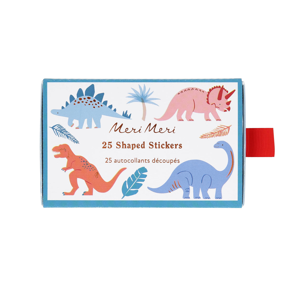 Meri Meri Dinosaur Stickers – Pack of 25, Easy Peel, Matchbox Gift Box, Ages 3+