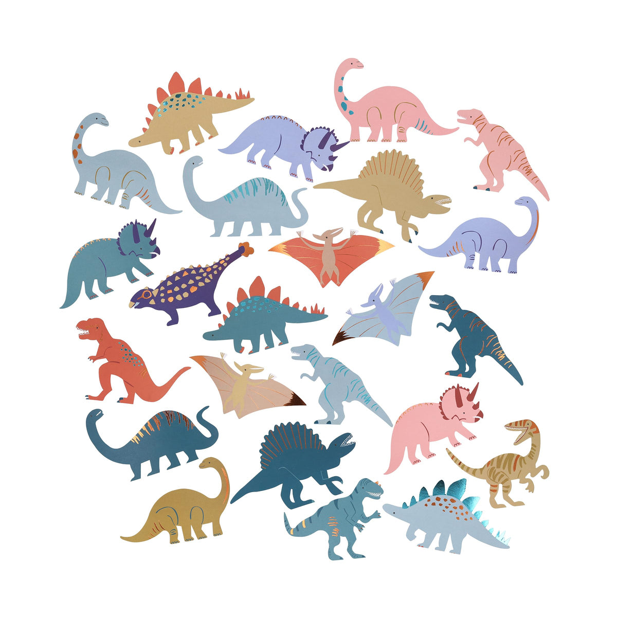 Meri Meri Dinosaur Stickers – Pack of 25, Easy Peel, Matchbox Gift Box, Ages 3+