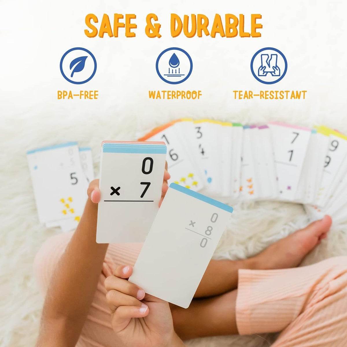 merka Math Flash Cards – 169 Multiplication Cards for Kids (4–14)
