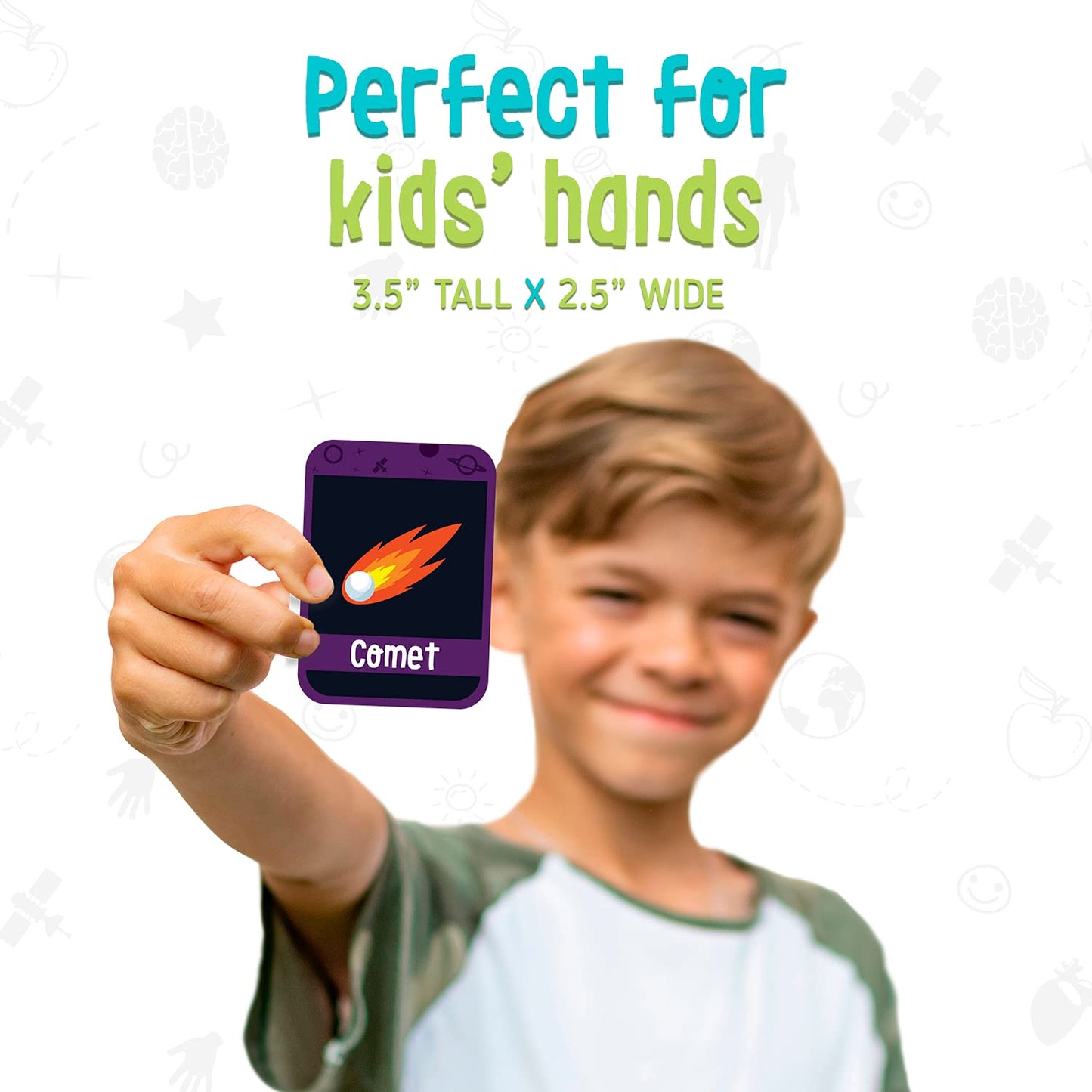 merka Science Flash Cards for Kids – 90-Count Waterproof Deck (Solar System, Anatomy & Geography)