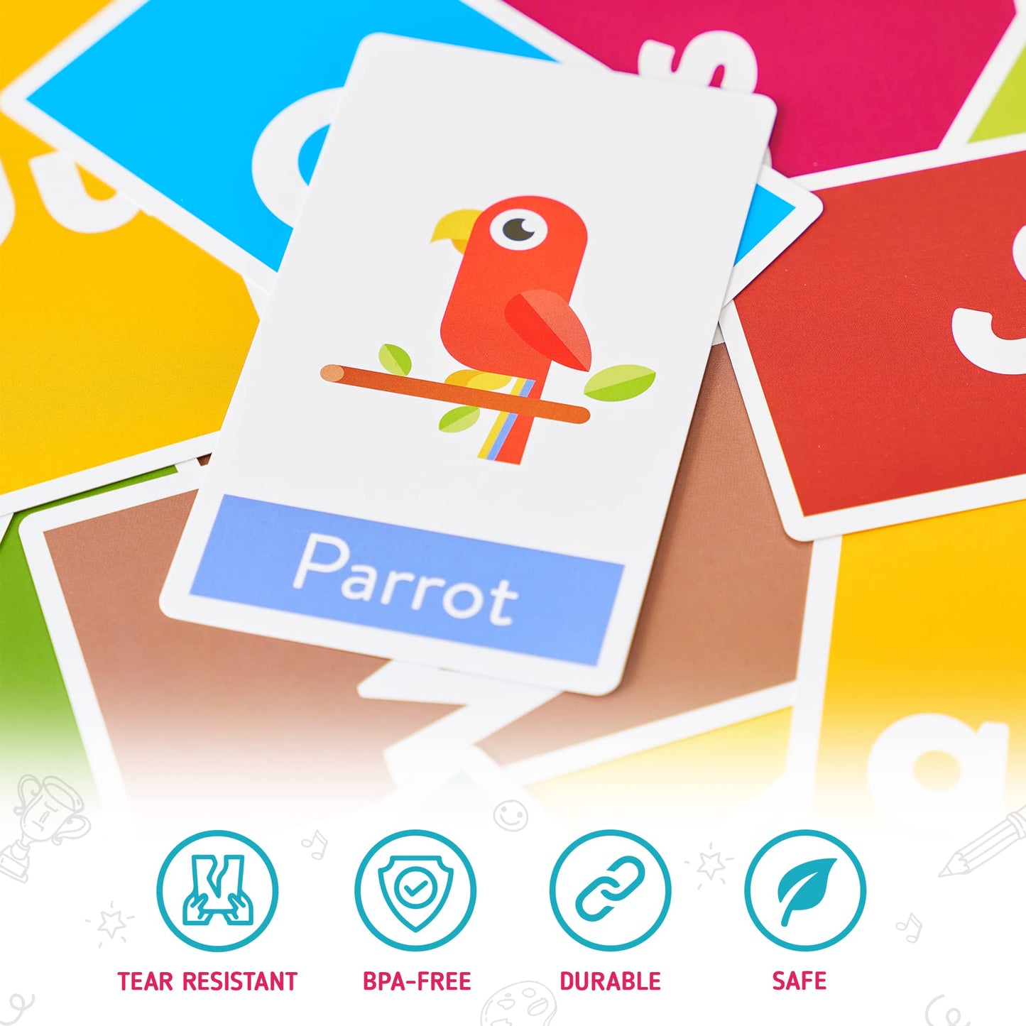 Merka Toddler Flash Cards – Interactive Alphabet & Numbers (64 Cards)
