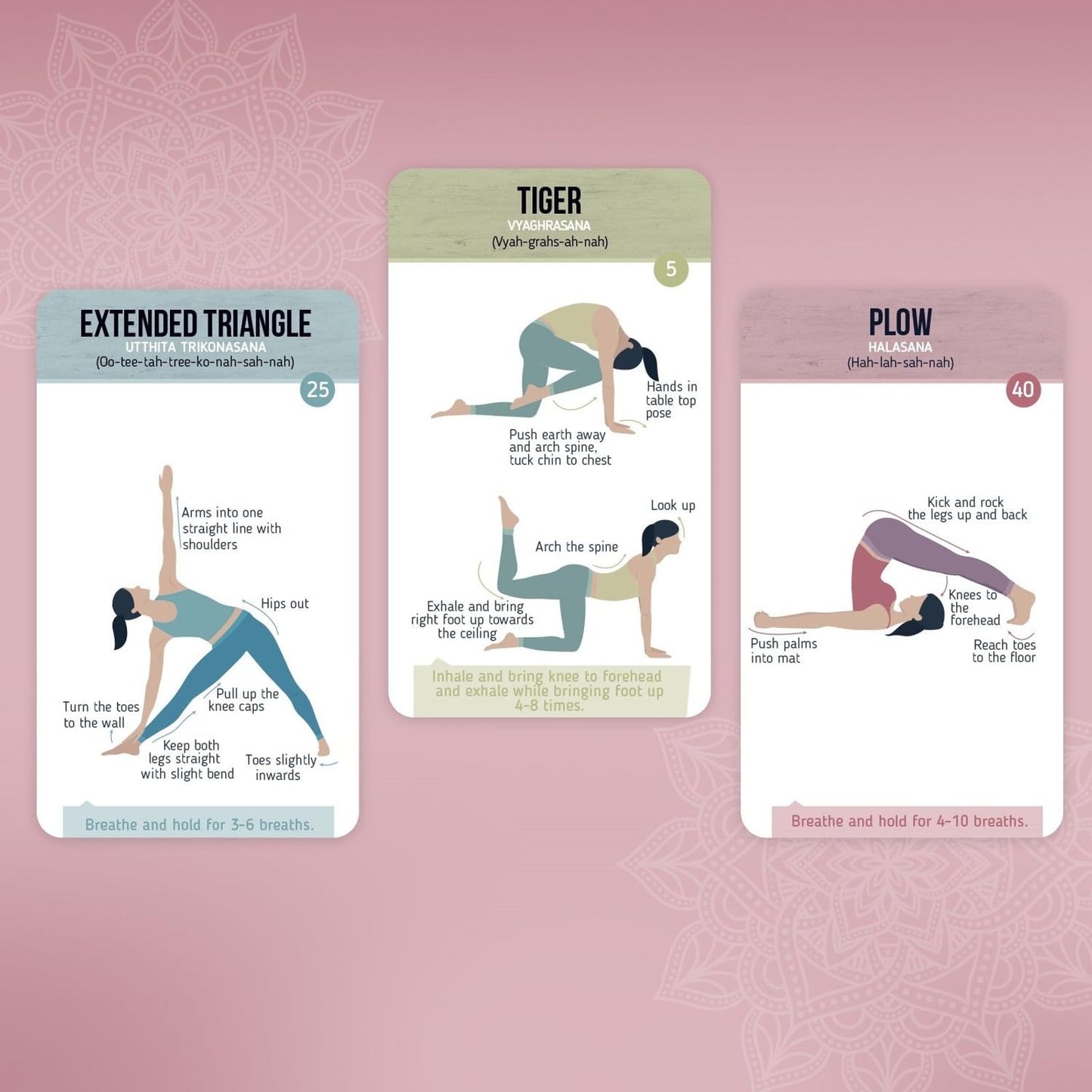 Merka Yoga Cards Flashcard Deck – 50 Asanas & Sanskrit Names